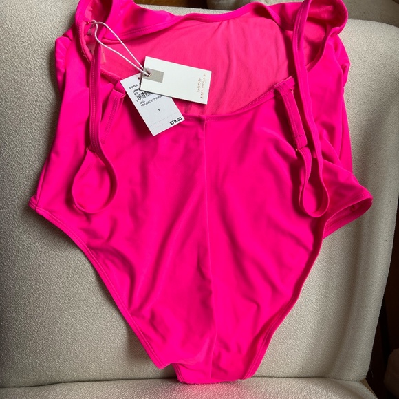 NWT Good American ALWAYS SUNNY ONE-PIECE SWIMSUIT - XXL knockout pink - Picture 4 of 5